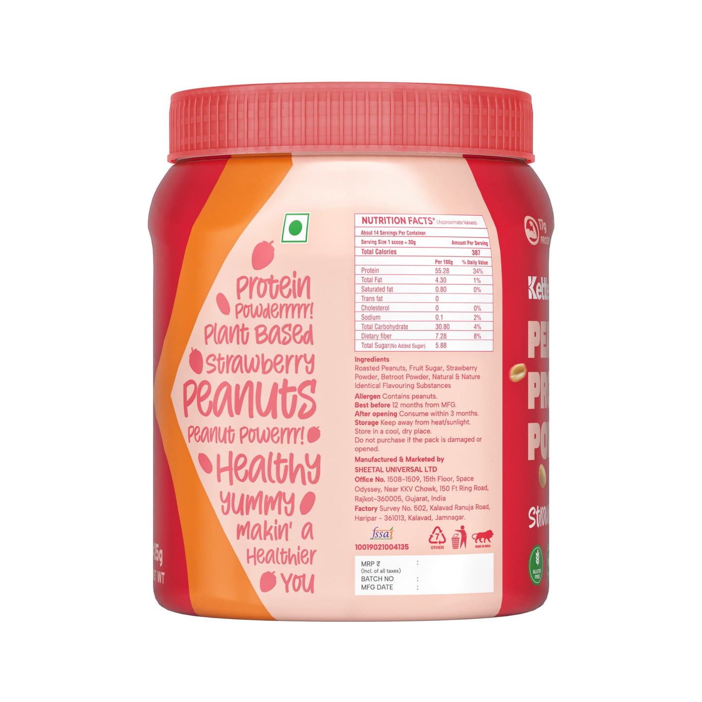 Strawberry Bliss Peanut Protein Powder