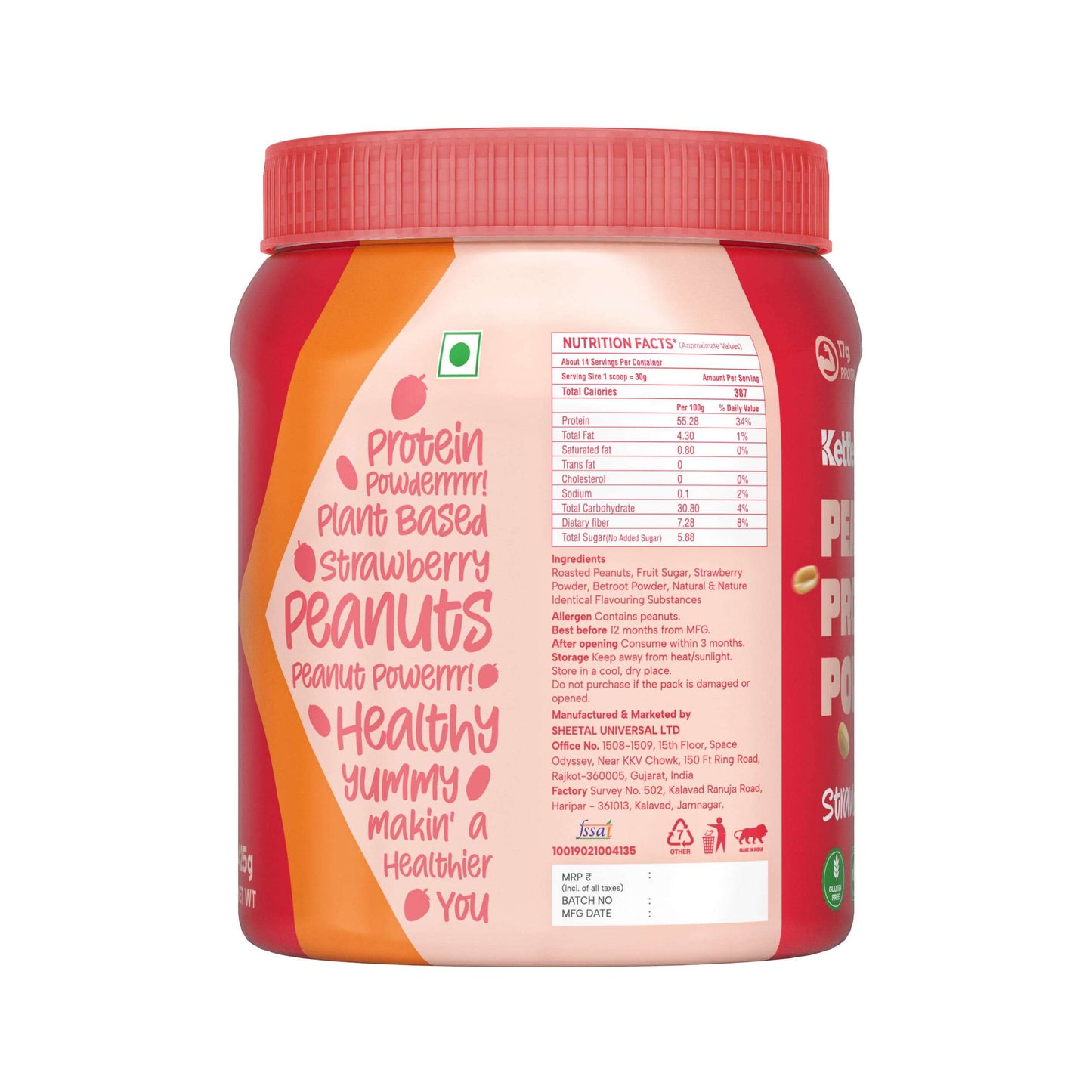 Strawberry Bliss Peanut Protein Powder