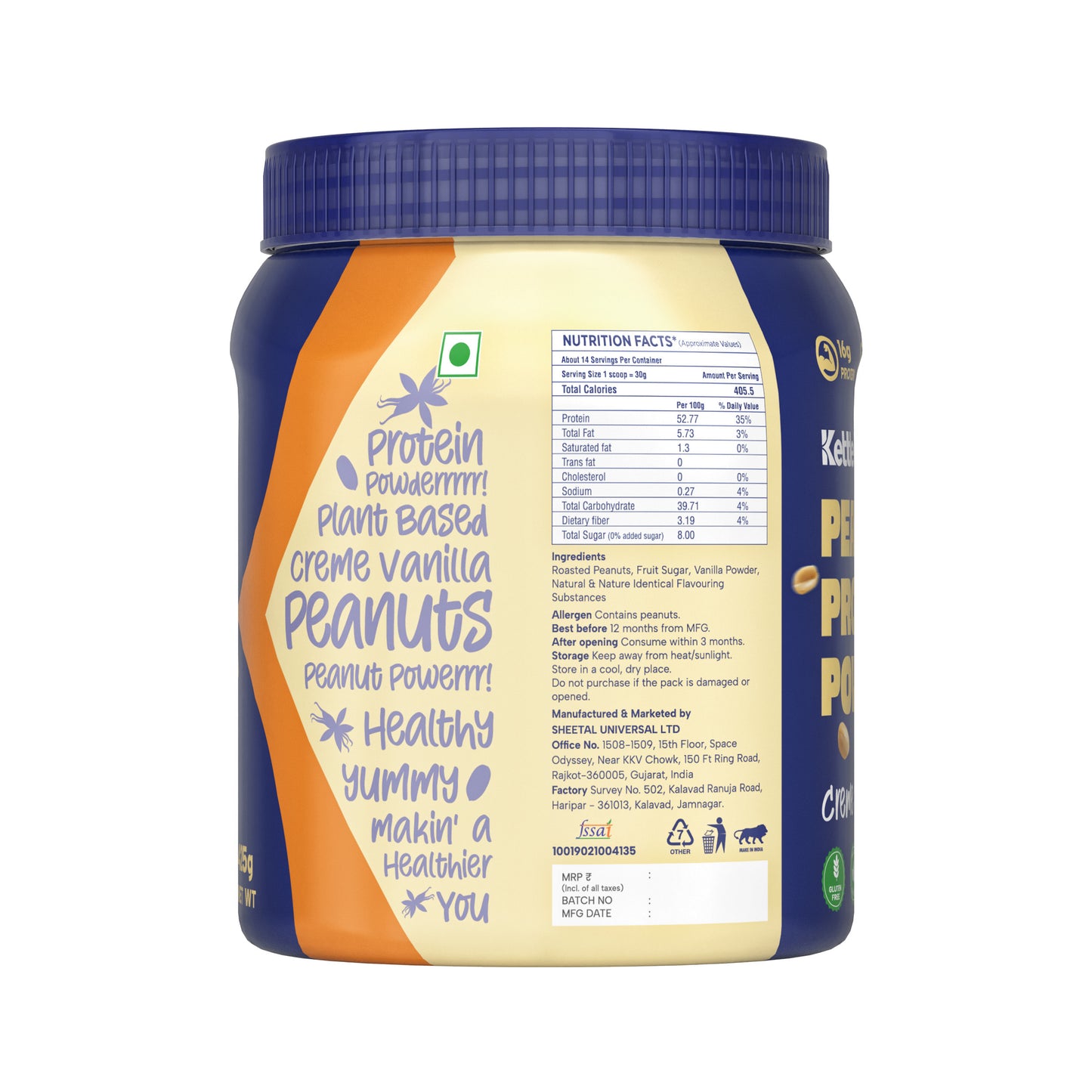 Creme Vanilla Peanut Protein Powder
